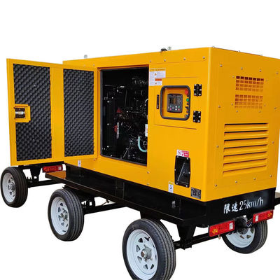 30KW Kangmingsi Generator Set met ISO9001 geluidsverminderde behuizing water koelsysteem mobiele aanhangwagen en automatische start