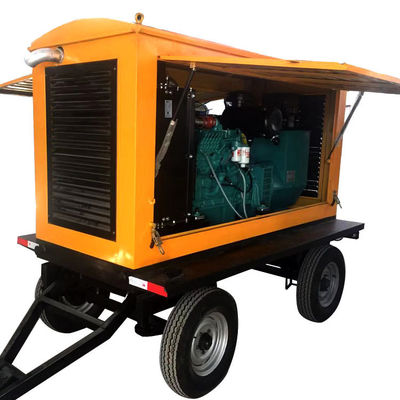 Automatische schakelaar 120 kW Dongfeng Kangmingsi Diesel Generator Set Trailer met regenbescherming