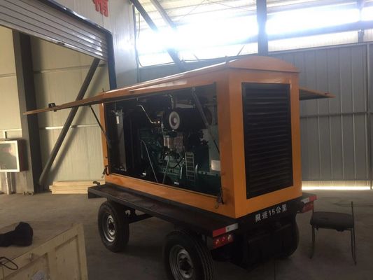 Automatische schakelaar 120 kW Dongfeng Kangmingsi Diesel Generator Set Trailer met regenbescherming