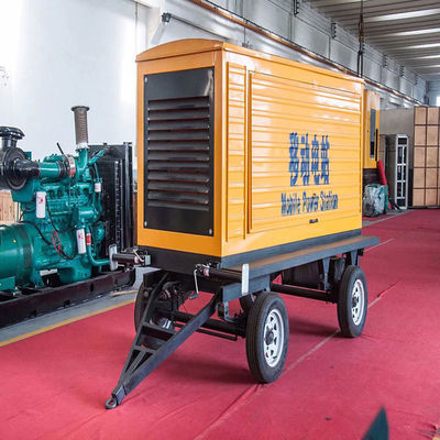 125KVA Weichai mobiele trailer regenbestendige overkapping Diesel generator set 100KW back-up noodstroomvoorziening zelfstart